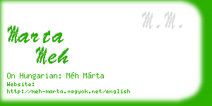 marta meh business card